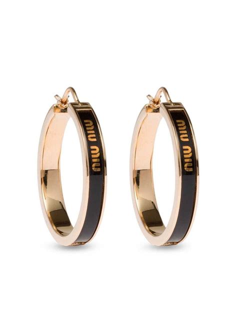 miu miu earring|miumiu hoop earrings.